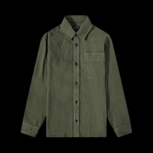A.P.C. Basile Logo Overshirt 'Forest Green'