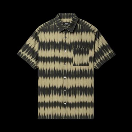 A.P.C. Ross Short-Sleeve Tie Dye Shirt 'Khaki'