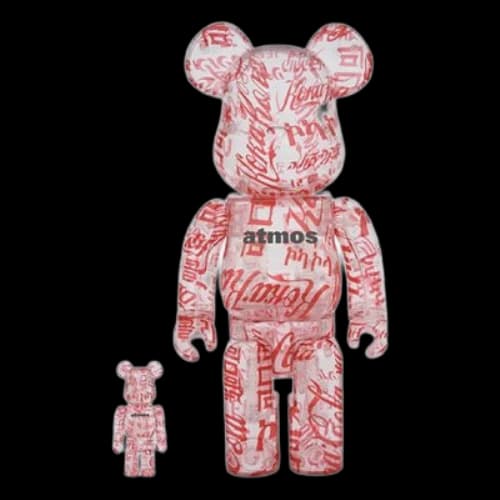 Bearbrick atmosxCoca-Cola Clear Red 100%+400% 2019 'White Pink'