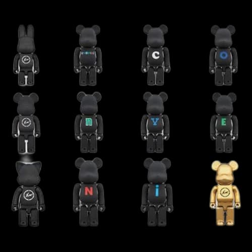 Bearbrick Fragment Design x The Conveni x BE@RBRICK 12 Flash ) 100% 'Black Gold'