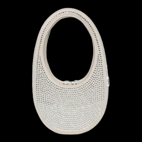 Coperni Crystal Embellished Mini Swipe Bag 'Beige'