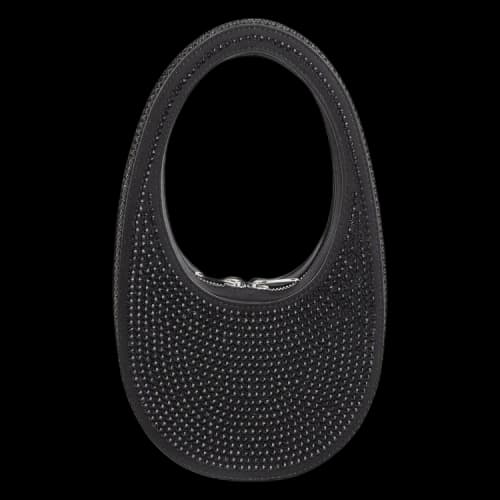Coperni Crystal-Embellished Mini Swipe Bag 'Black'