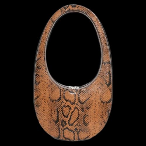 Coperni Snake Print Swipe Bag 'Brown'