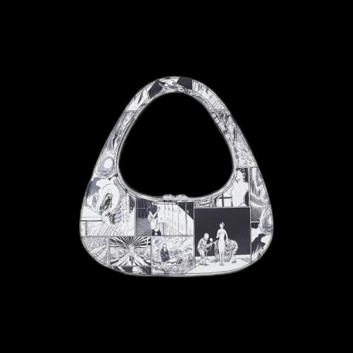 Coperni Comic Print Baguette Swipe Bag 'Black/White'