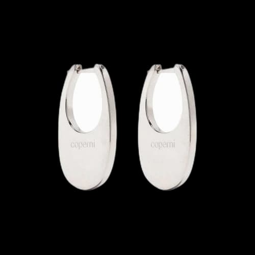 Coperni Medium Swipe Earrings 'Silver'