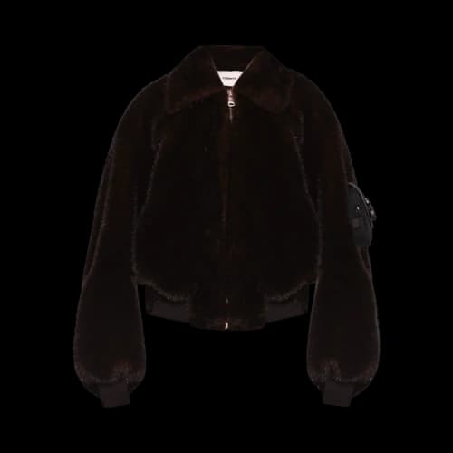 Coperni Faux Fur Bomber Jacket 'Brown'