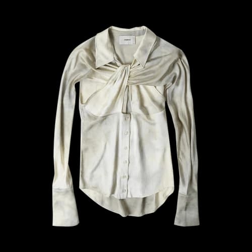 Coperni Cut Out Detailed Gradient Effect Shirt 'Beige'