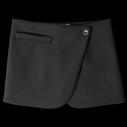 Coperni Wrap Mini Skirt 'Black'