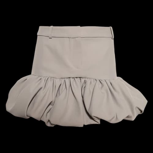 Coperni Gathered Hem Tailored Skirt 'Beige'