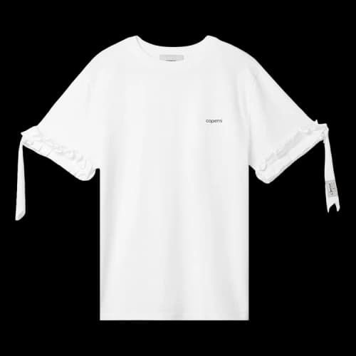 Coperni Ruffle Logo Boxy T-Shirt 'White'