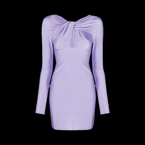 Coperni Twisted Cut Out Jersey Dress 'Lilac'