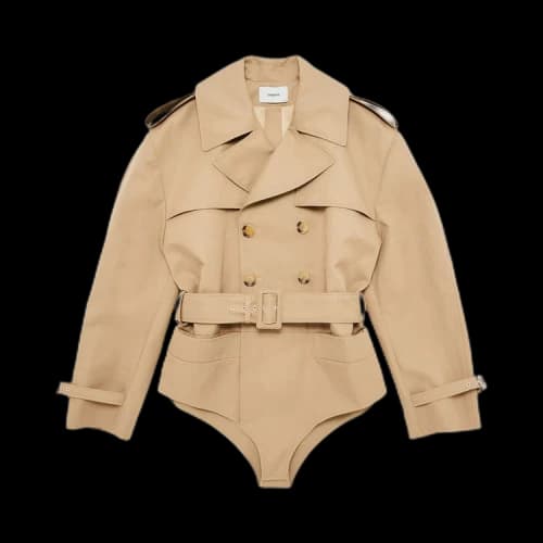 Coperni Trench Coat Bodysuit 'Beige'