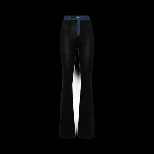 Coperni Second Skin Rib Denim Pants 'Black'