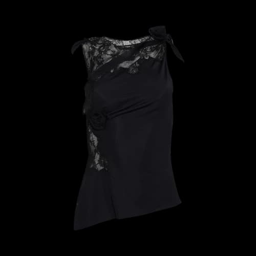 Coperni Lace Flower Top 'Black'