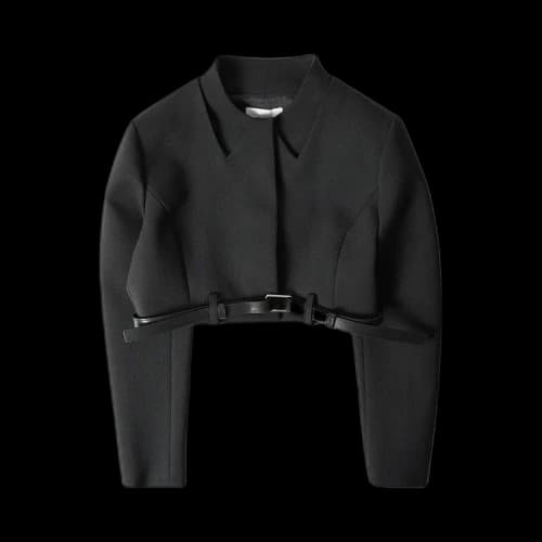 Coperni Belted Cropped Jacket 'Black'