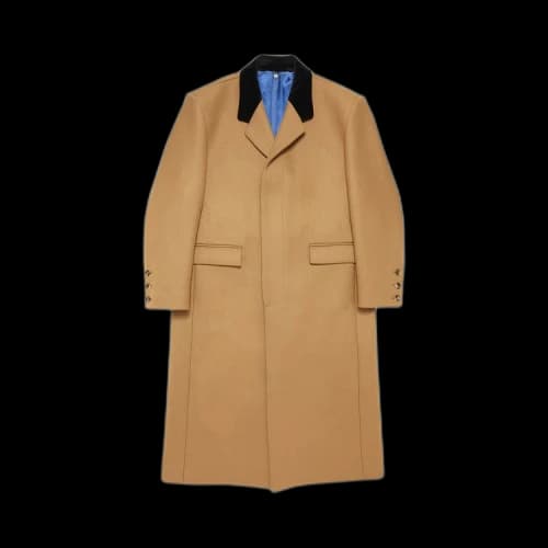 Marni Wool Coat With Velvet Collar 'Earthofsiena'