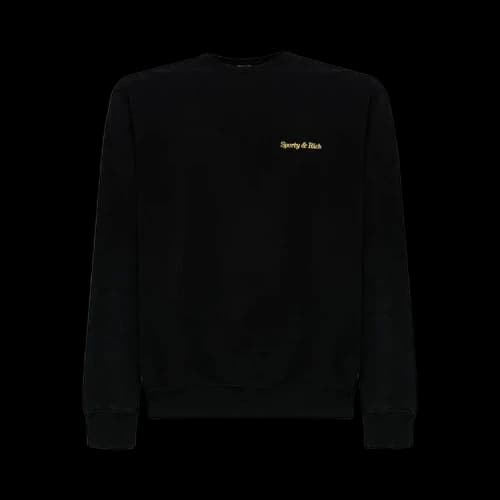 Sporty & Rich Classic Logo Crewneck 'Black'