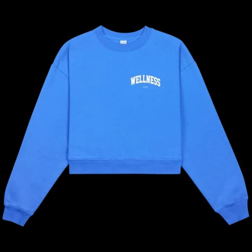 Sporty & Rich Wellness Ivy Cropped Crewneck 'White/Grass'