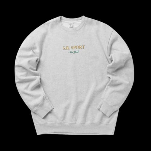 Sporty & Rich Wimbledon Crewneck 'Heather Grey/Multi'