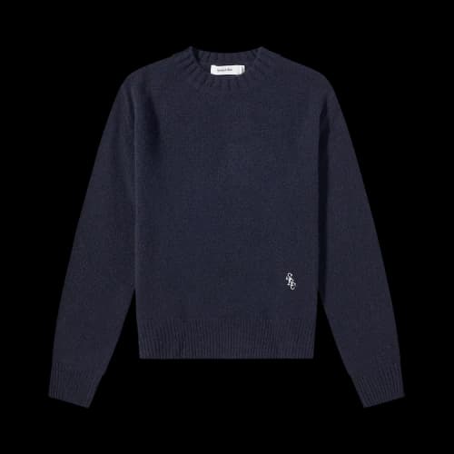 Sporty & Rich Logo Embroidered Crewneck Jumper 'Navy'