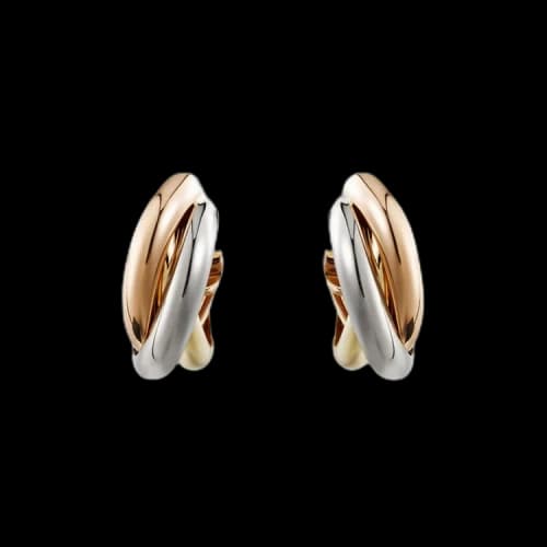 Cartier Trinity Earrings 'White Gold/Yellow Gold/Rose Gold'