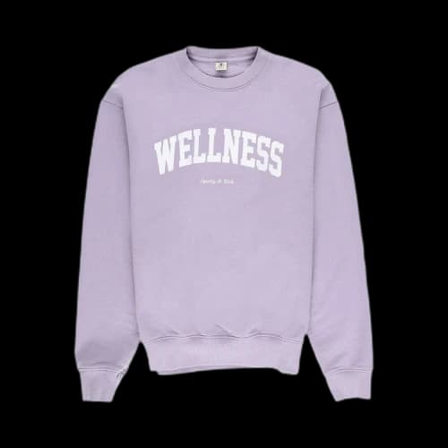 Sporty & Rich Wellness Ivy Crewneck 'Faded Lilac/White'