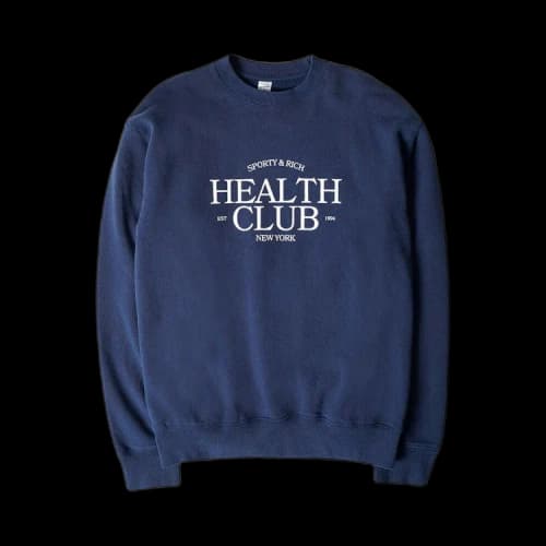 Sporty & Rich Public Health Club Sweatshirt 'Navy'