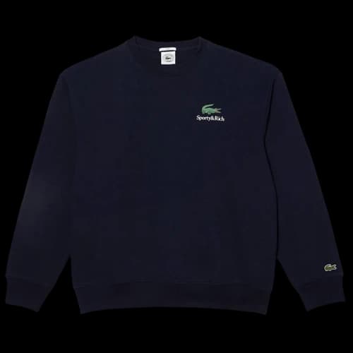 Sporty & Rich Play Tennis Crewneck 'Marine'
