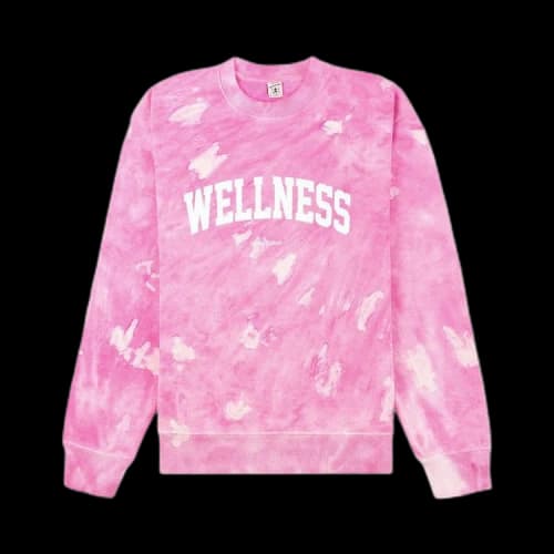 Sporty & Rich Wellness Ivy Tie Dye Crewneck 'Taffy/White'