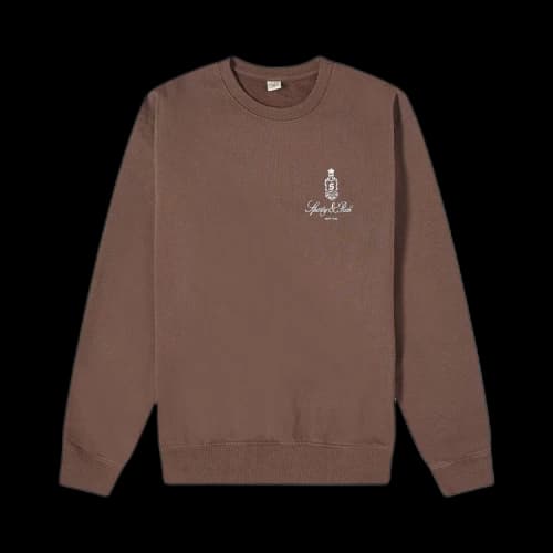 Sporty & Rich Vendome Crewneck 'Choclate/White'