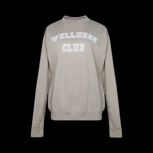 Sporty & Rich Wellness Club Flocked Crewneck 'Elephant'