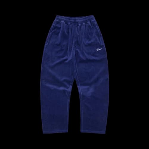 Corteiz Pista Velour Track Pant 'Navy'