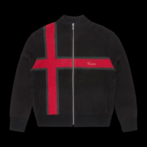 Corteiz Lux Knit Zip Up 'Black'