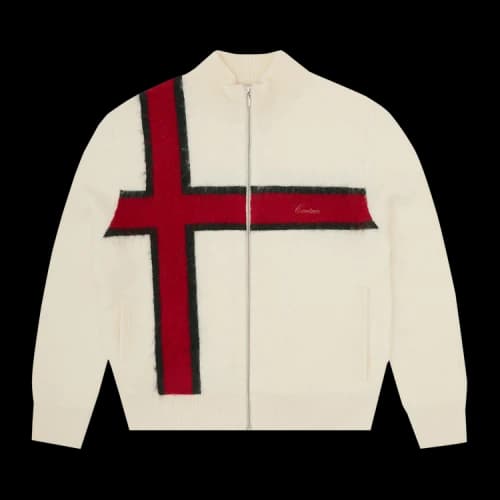 Corteiz Lux Knit Zip Up 'Cream'