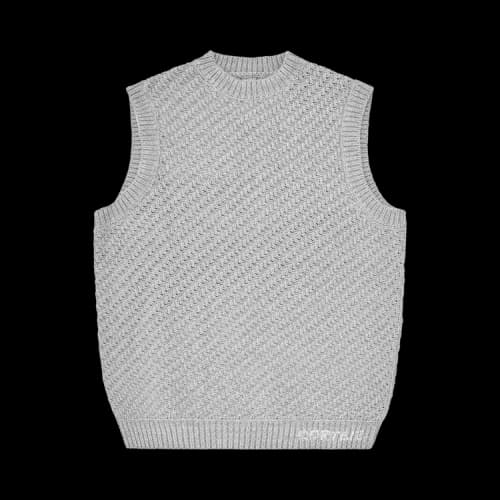 Corteiz Hand Embroidered Knit Vest 'Grey'