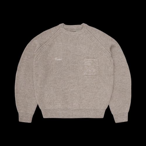 Corteiz Script Pocket Knit Sweater 'Oatmeal'