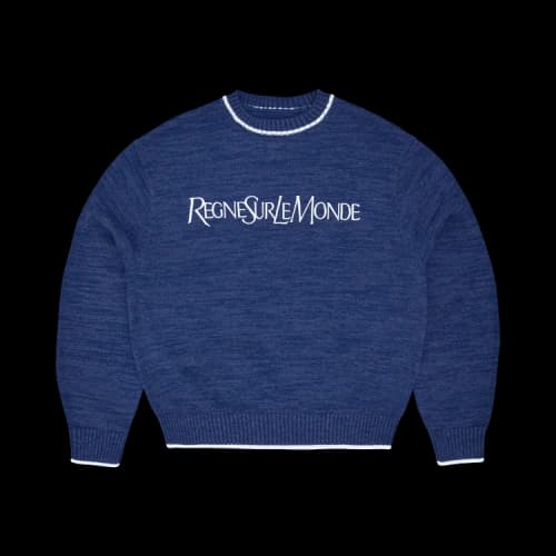 Corteiz Rslm Knit Crewneck 'Navy'