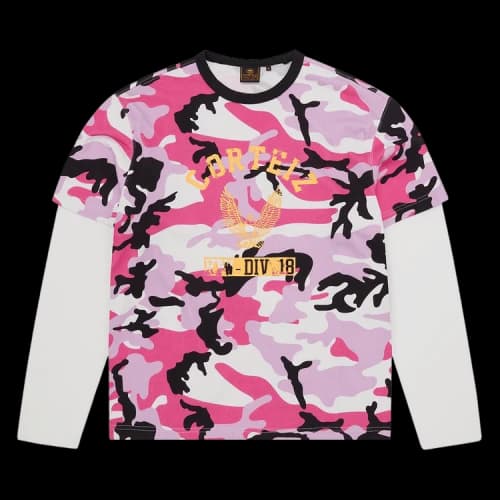 Corteiz Eagle Camo Thermal Long-Sleeve 'Pink'