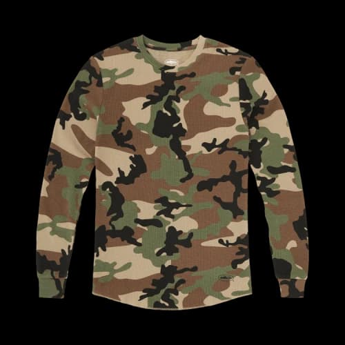 Corteiz Guerillaz Thermal Long-Sleeve Tee 'Woodland Camo'