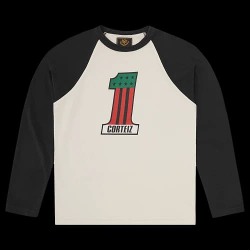 Corteiz Number 1 Raglan Long-Sleeve 'Black'