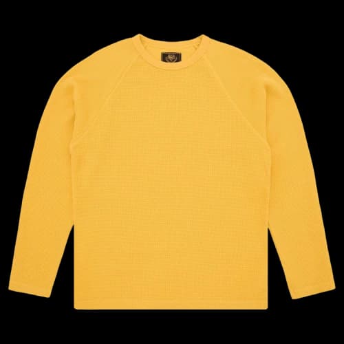 Corteiz Star Raglan Waffle Thermal 'Yellow'