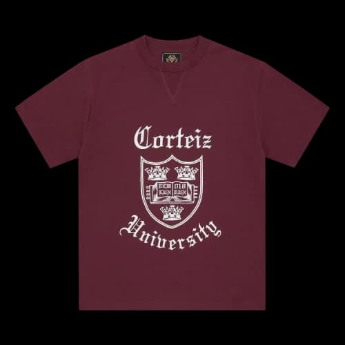 Corteiz Uni Heavyweight Tee 'Burgundy'