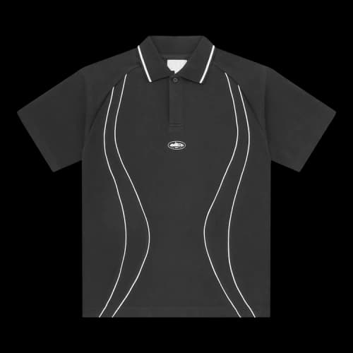 Corteiz Island Pique Polo Shirt 'Black'