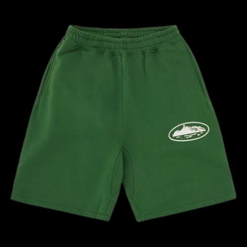 Corteiz Island Puff Print Sweatshort 'Green'
