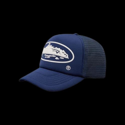 Corteiz Alcatraz Puff Print Trucker Hat 'Navy'