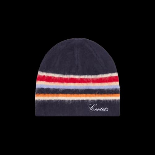 Corteiz Multi Stripe Knit Beanie 'Navy'