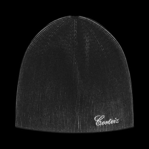 Corteiz 2 Tone Ribbed Knit Beanie 'Black'