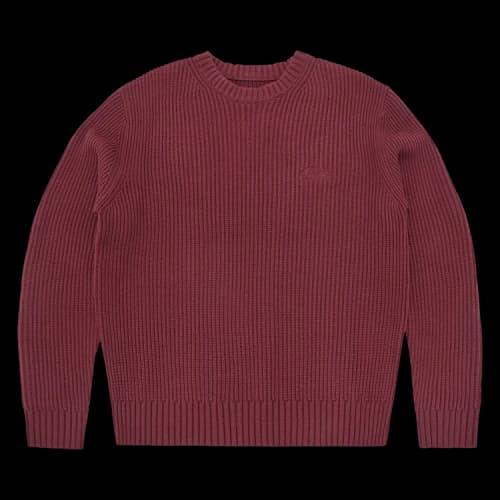 Corteiz Crochet Applique Knit Crew 'Burgundy'
