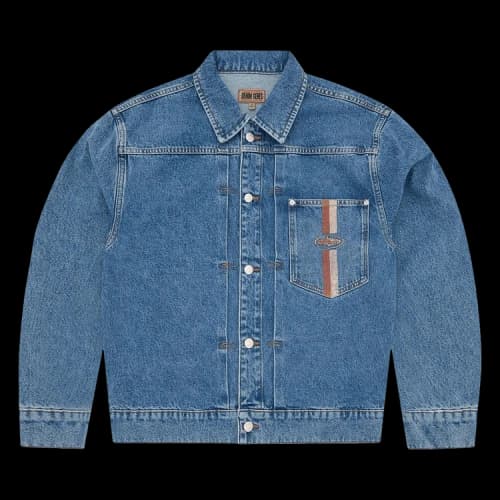 Corteiz Dual Stripe Denim Trucker 'Midwash'