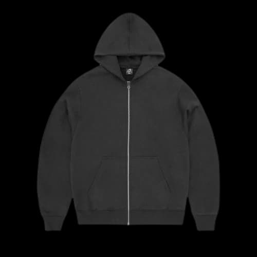 Corteiz Island Mixed Panel Zip Hoodie 'Black'